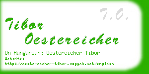 tibor oestereicher business card